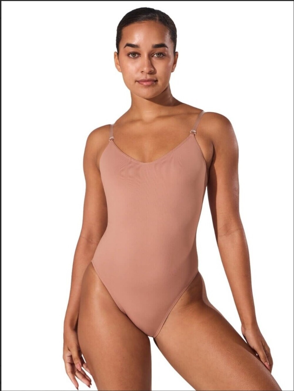 Capezio Camisole Leotard With Clear Transition Straps Size S